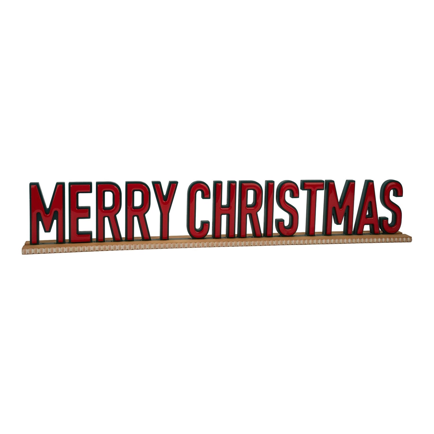 Merry Christmas Sign Red and Green 80cm