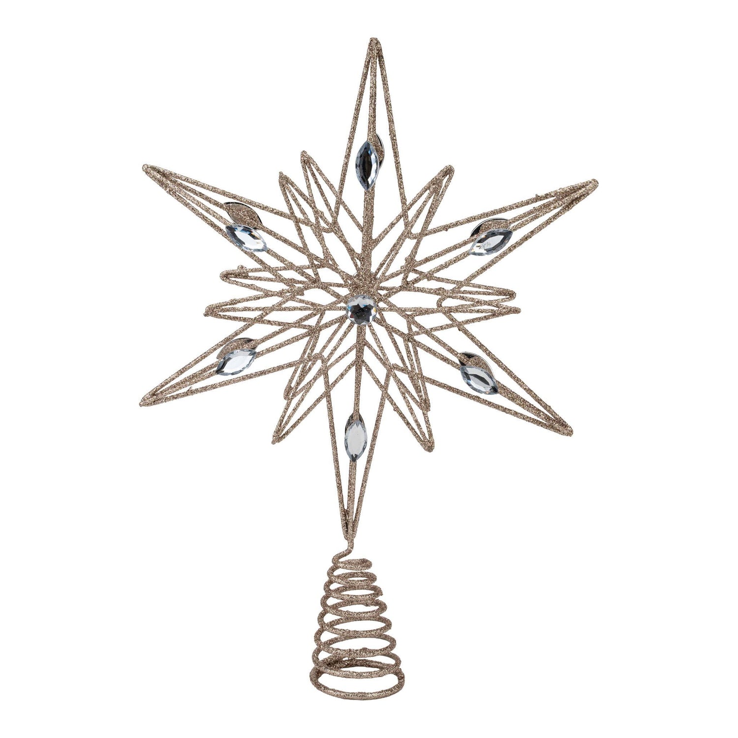 Champagne Starburst Tree Topper 34cm