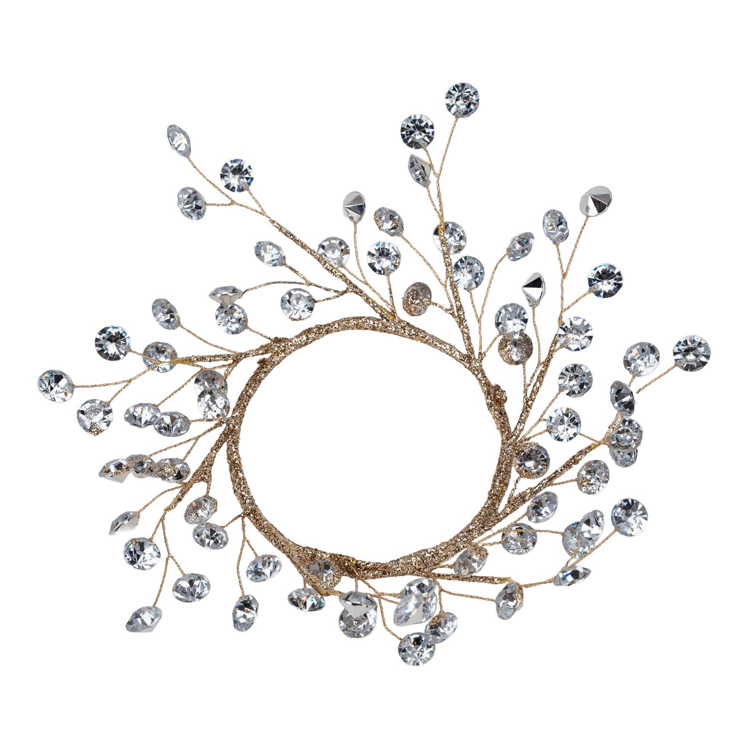 Champagne Candle Ring with Jewels 9cm