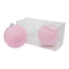 Flocked Musk Pink Bauble 15cm Pack of 2