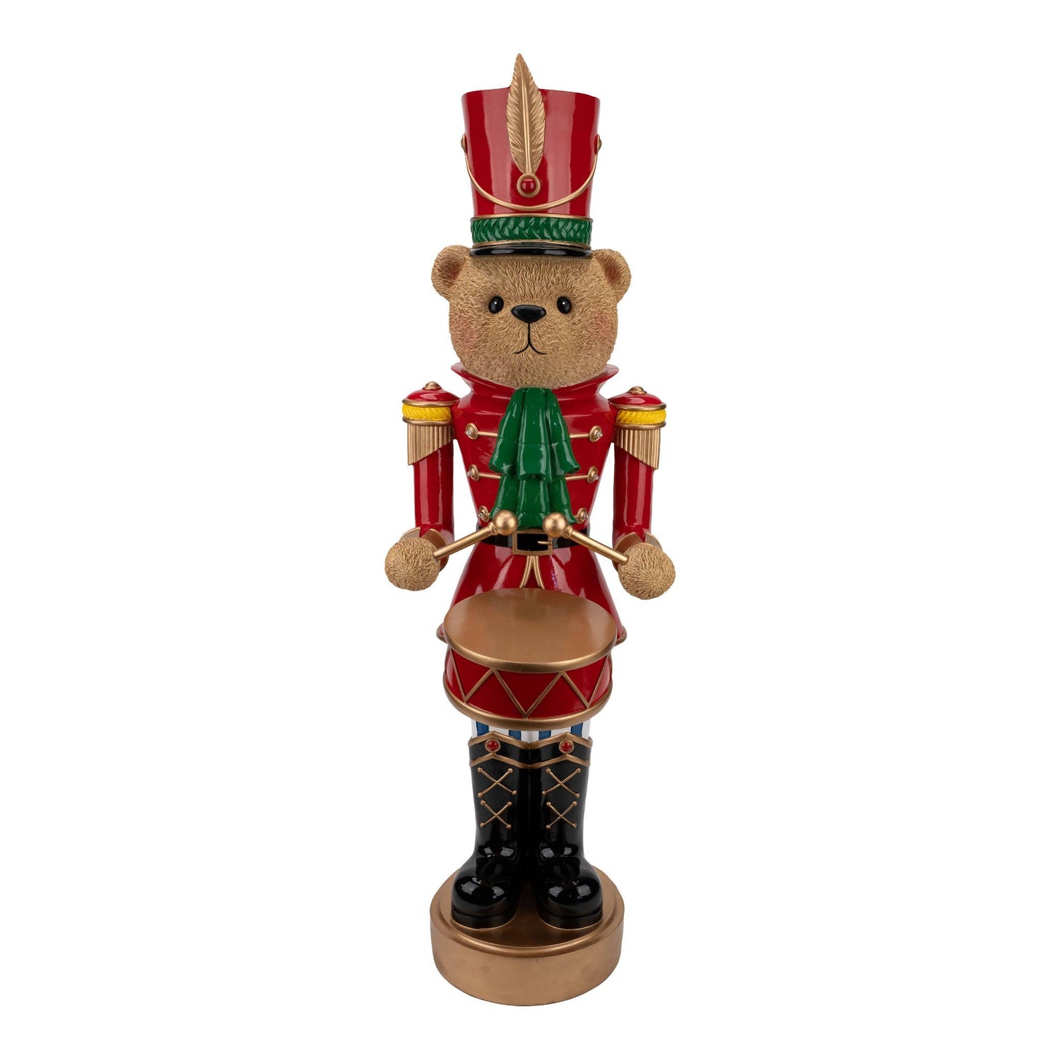 Drummer Bear Nutcracker LED 92cm