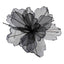 Sheer Flower Black with Gold Edge