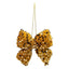 Sequin Bow Gold Hanging 11cm