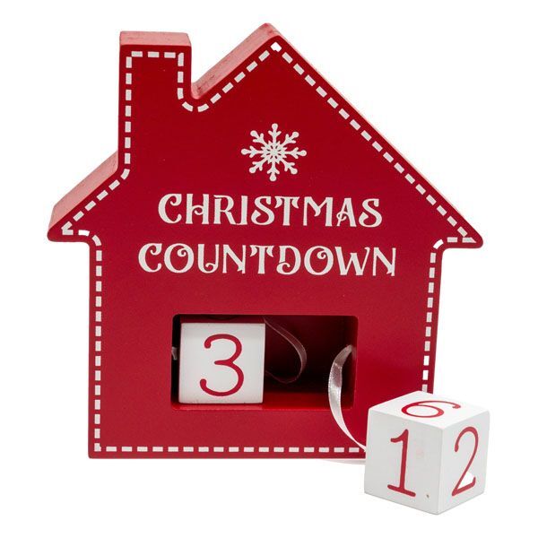 House Countdown Red 15cm