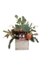 Berry and pinecone foliage centrepiece