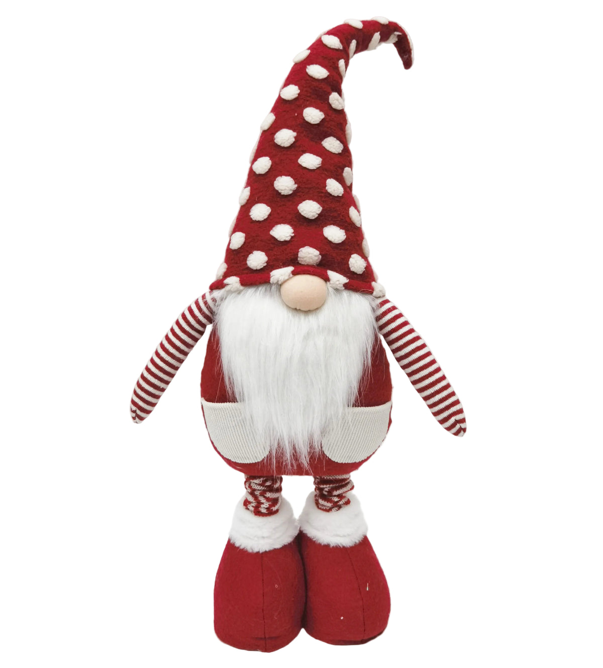 Gnome Spotty Hat Extendable Legs 100cm - Christmas Decorations Brisbane
