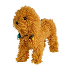 Fluffy brown dog Christmas hanging ornament 