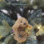 Cavoodle Dog Wrapped in Lights Hanging Decoration 8cm - Christmas Decorations Brisbane