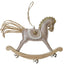 Rocking horse hanging ornament with natural coloured felt