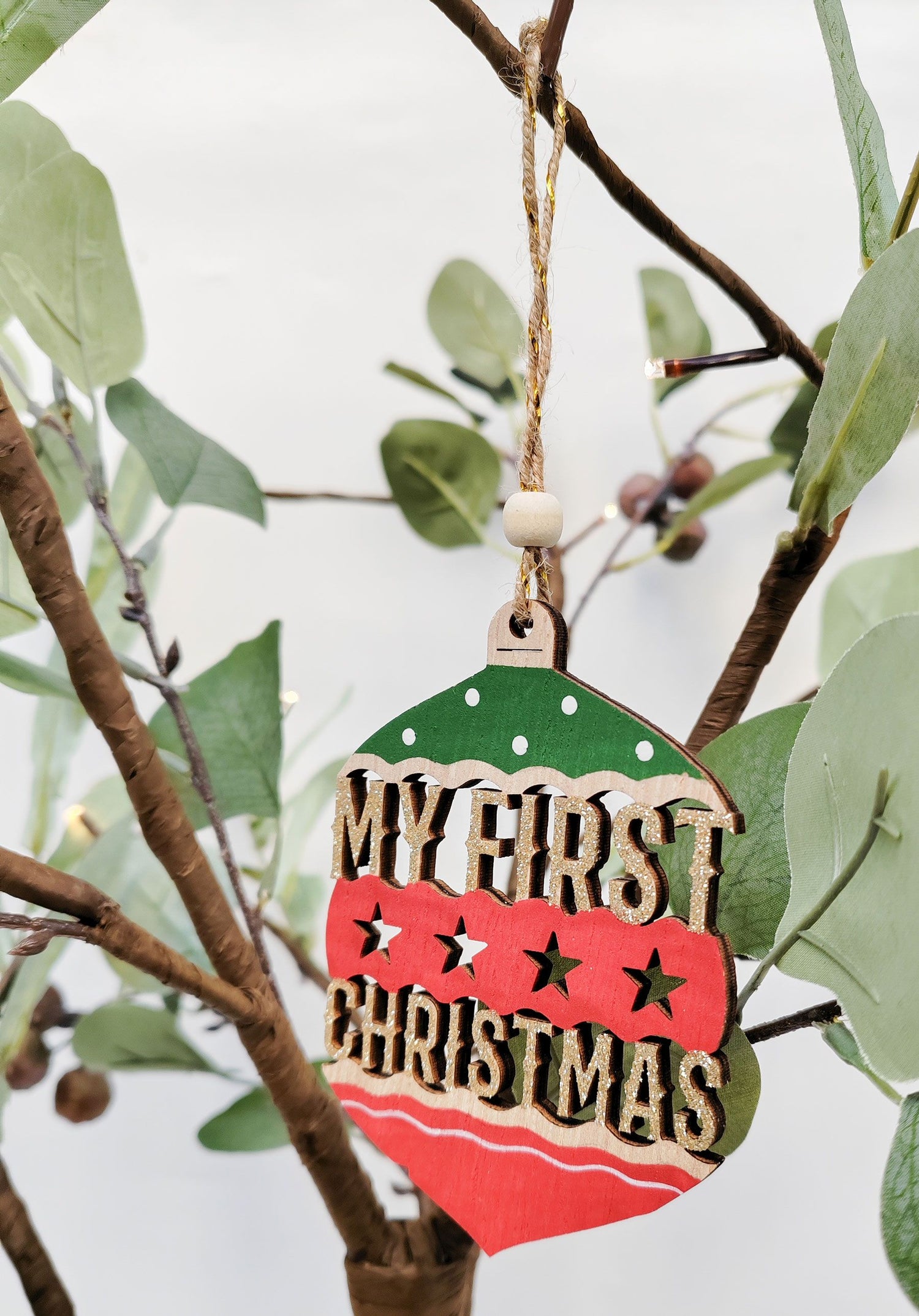 First Christmas Wooden Hanging 11cm
