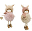 Fluffy pom pom girls hanging ornament