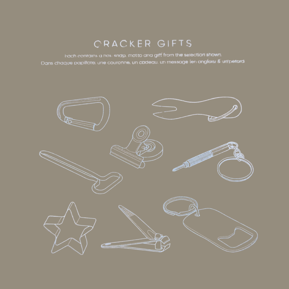 Botanical Silver Celebration Crackers 8 Pack - Christmas Decorations Brisbane