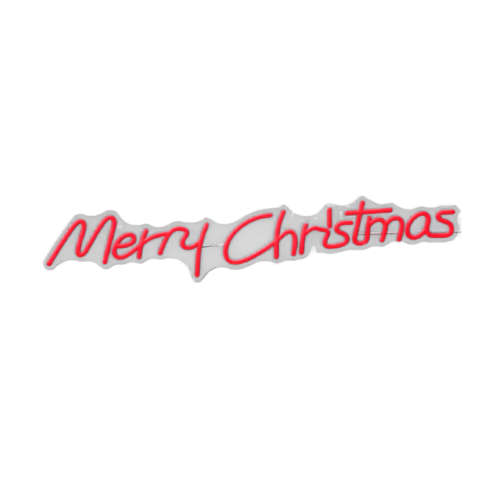 Neon Sign Red Colour Merry Christmas 80cm - Christmas Decorations Brisbane