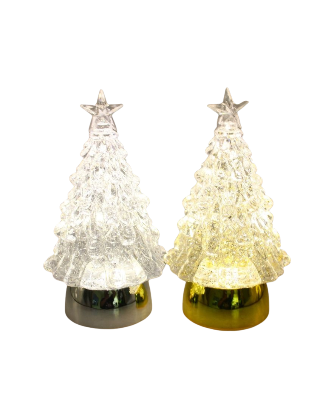 Two Assorted Tree Light Up Snowglobe 20cm - Christmas Decorations Brisbane