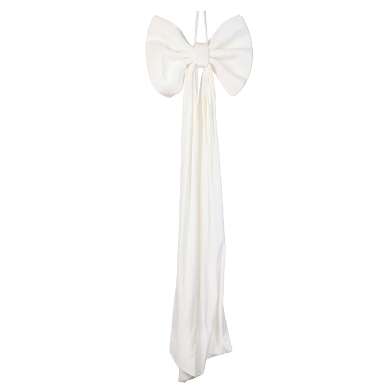 Bow Long Tail White 90cm