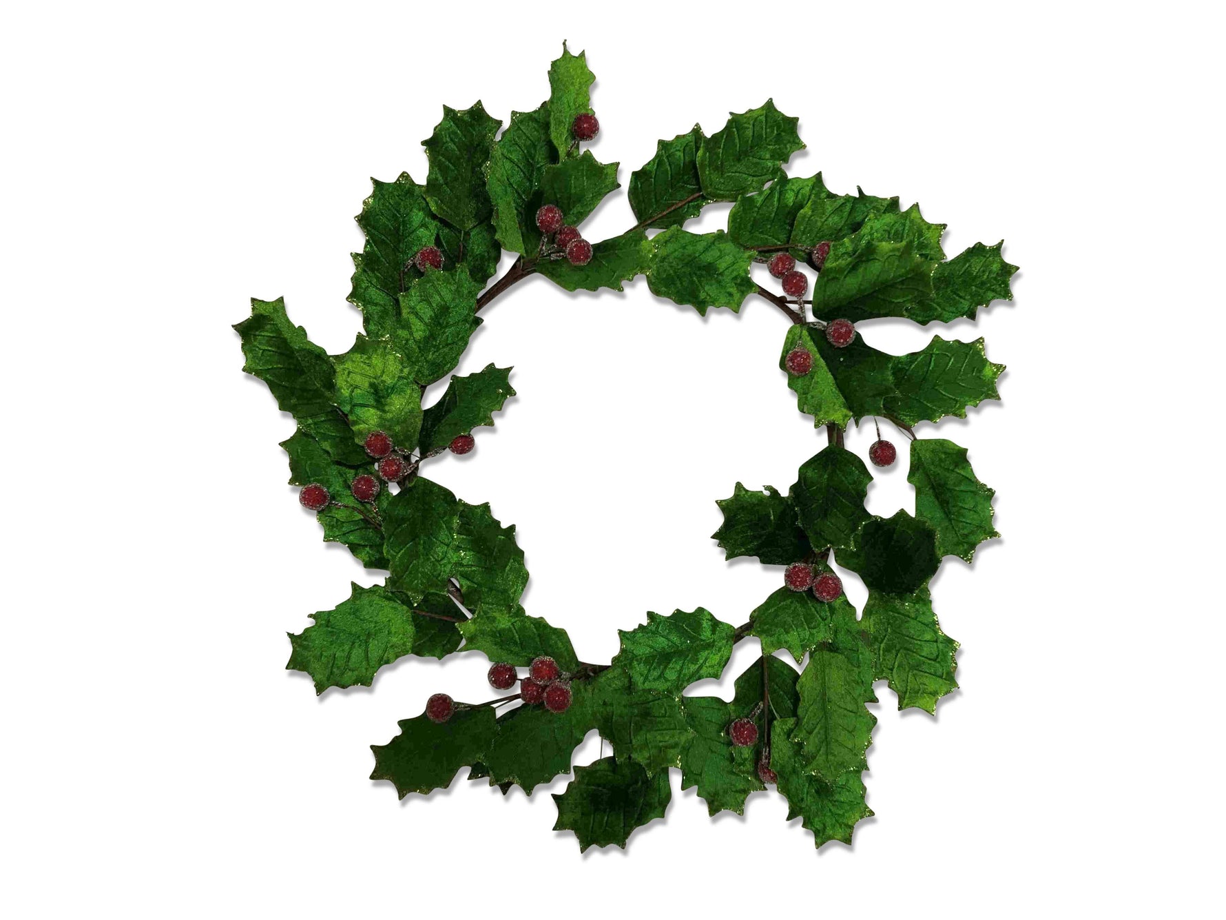 Wreath Holly W/ Berries 46cm - Christmas Decorations Brisbane