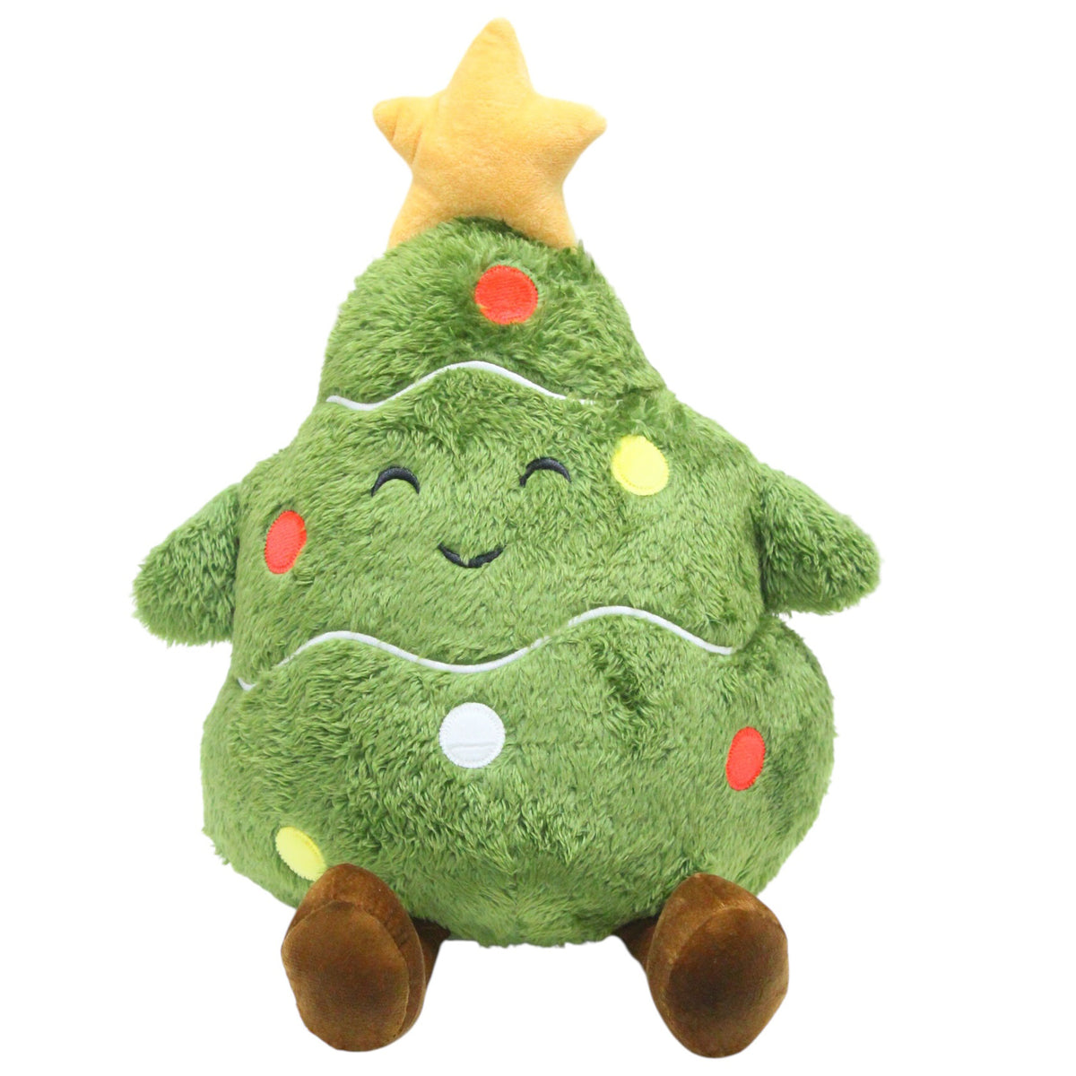 Smiling Xmas Tree Plush Pillow 25cm - Christmas Decorations Brisbane