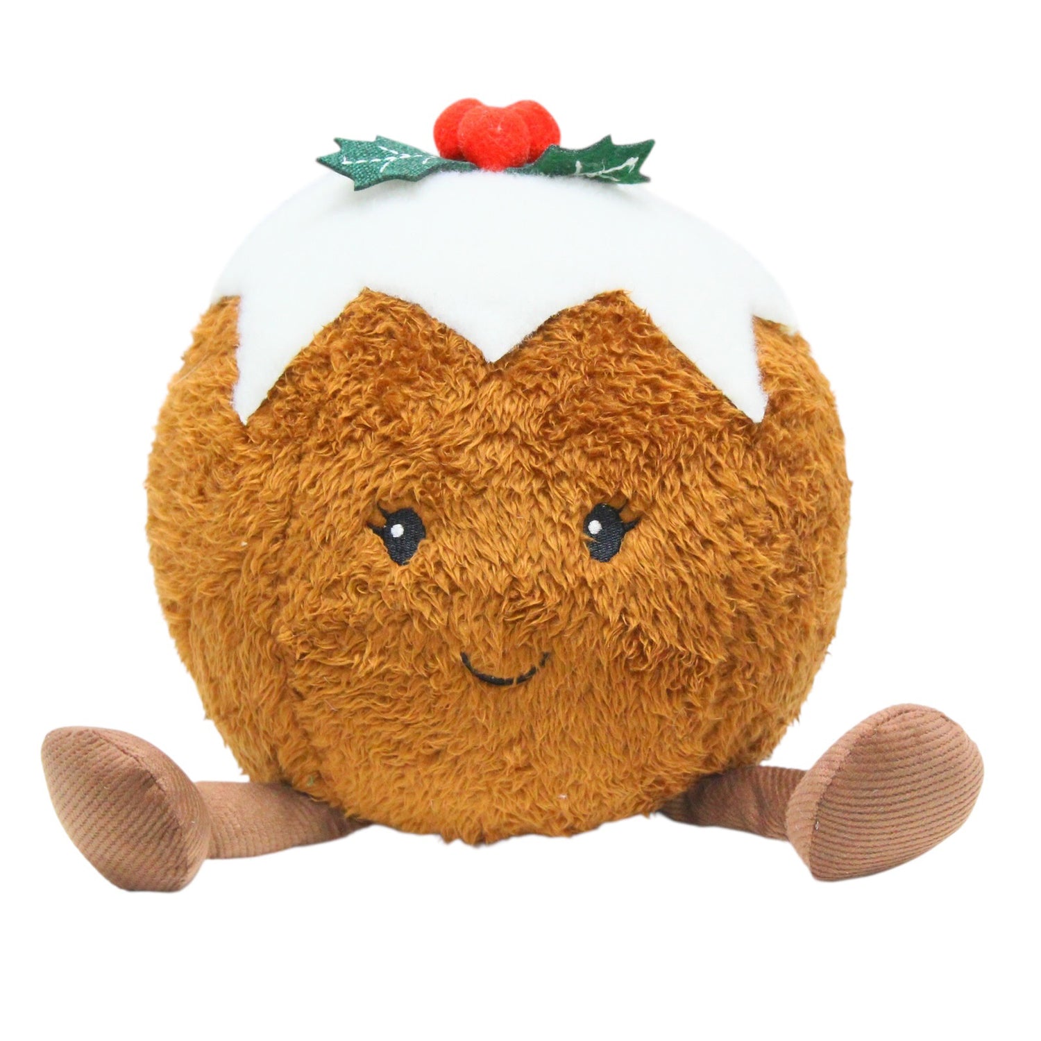 Smiling Pudding Plush Pillow 25cm - Christmas Decorations Brisbane