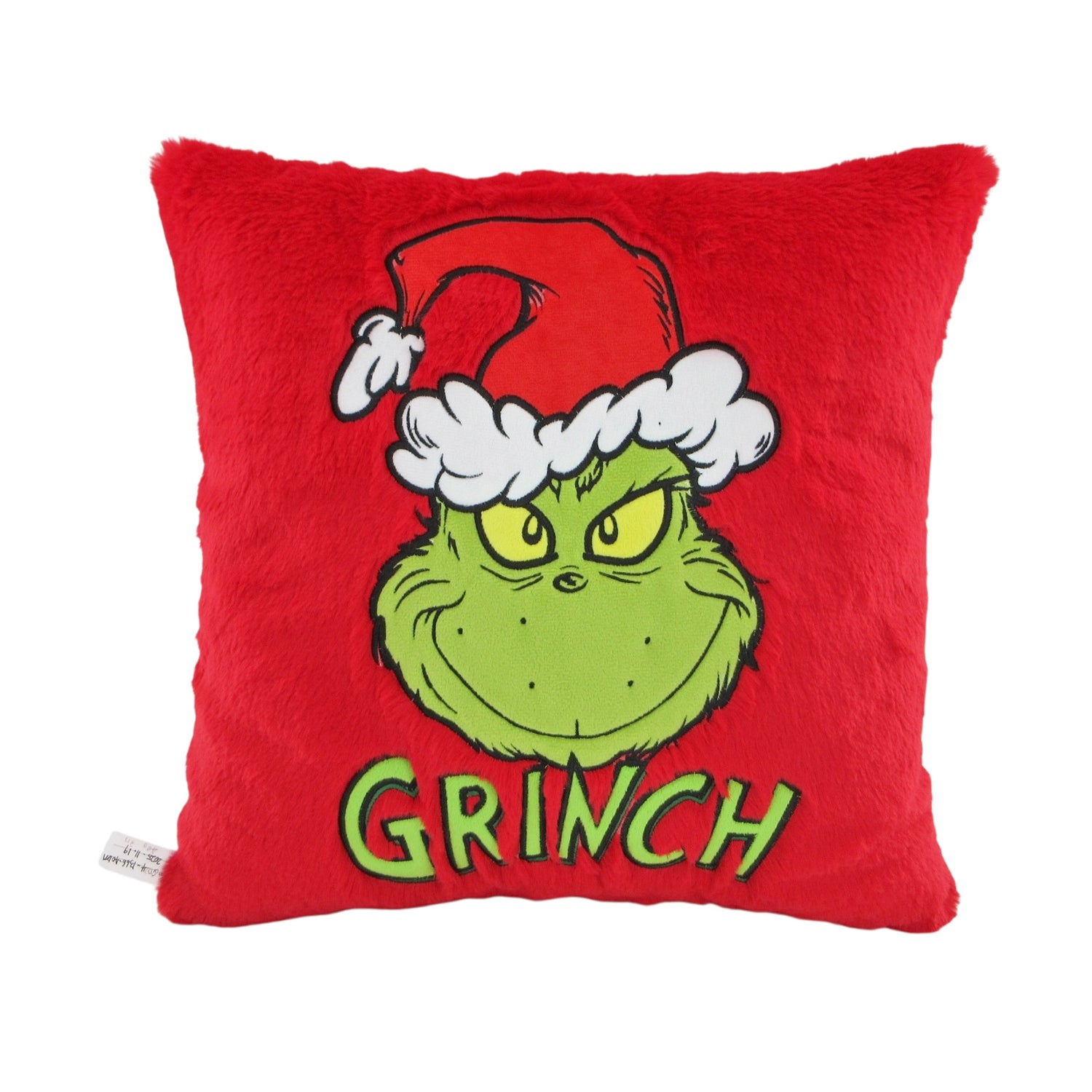 Grinch Hat Red Plush Cushion 35cm - Christmas Decorations Brisbane