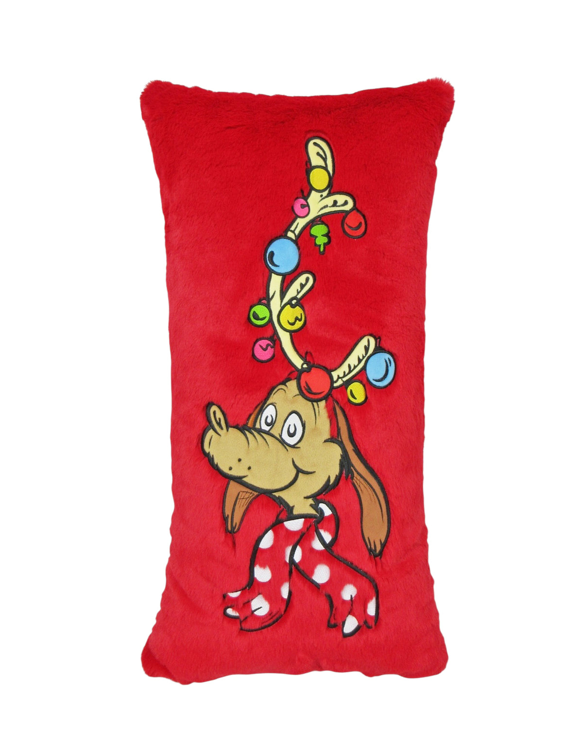Grinch Max Long Red Plush Cushion 60cm - Christmas Decorations Brisbane
