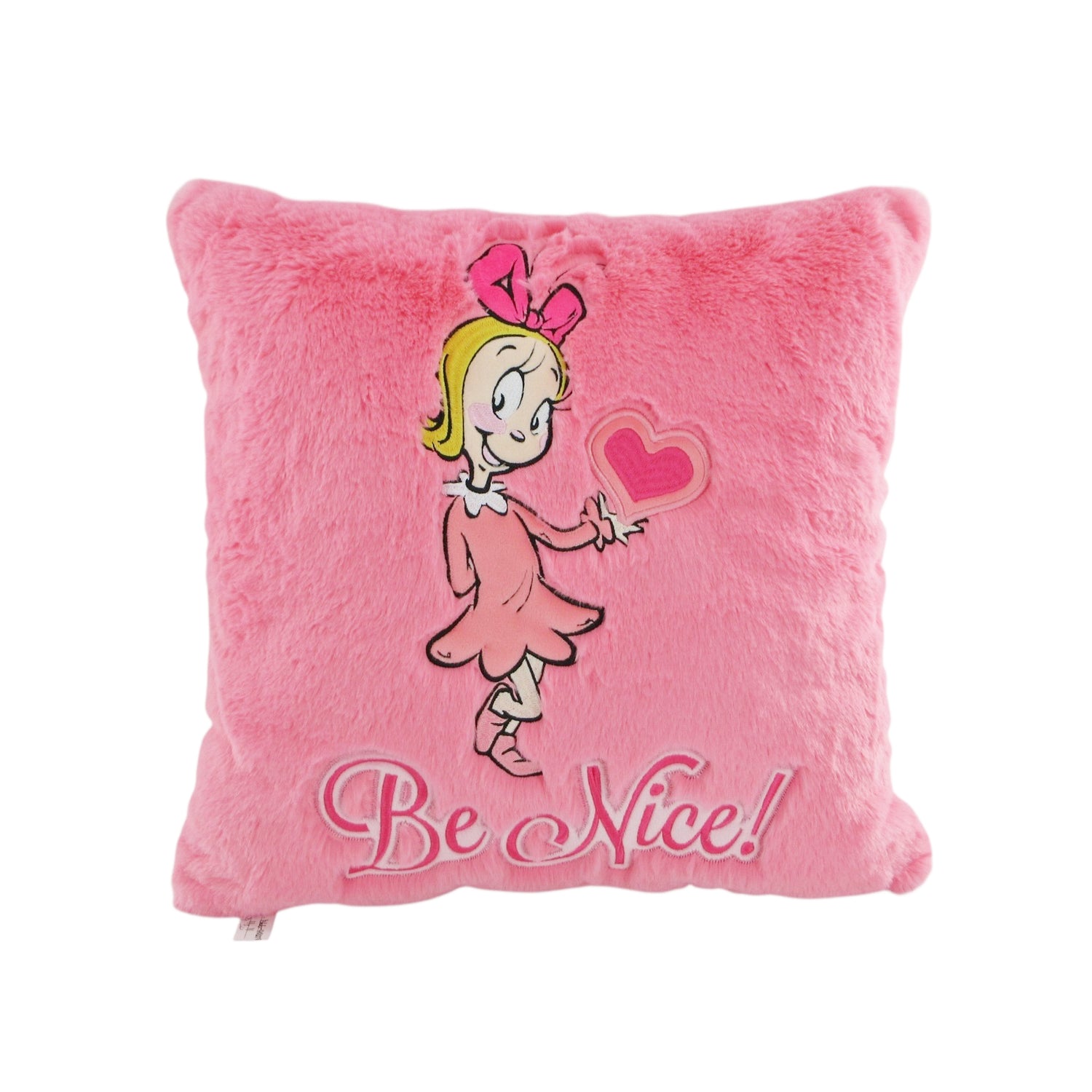 Grinch Cindy Lou Pink Plush Cushion 35cm - Christmas Decorations Brisbane
