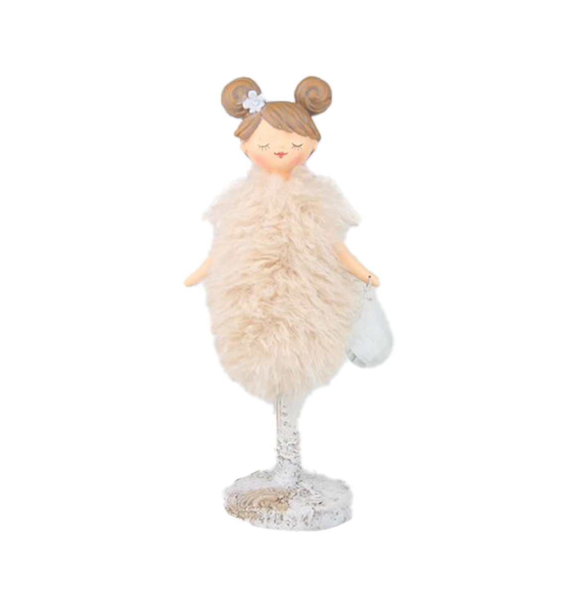 Angel Girl Beige Feather Crystal 27cm
