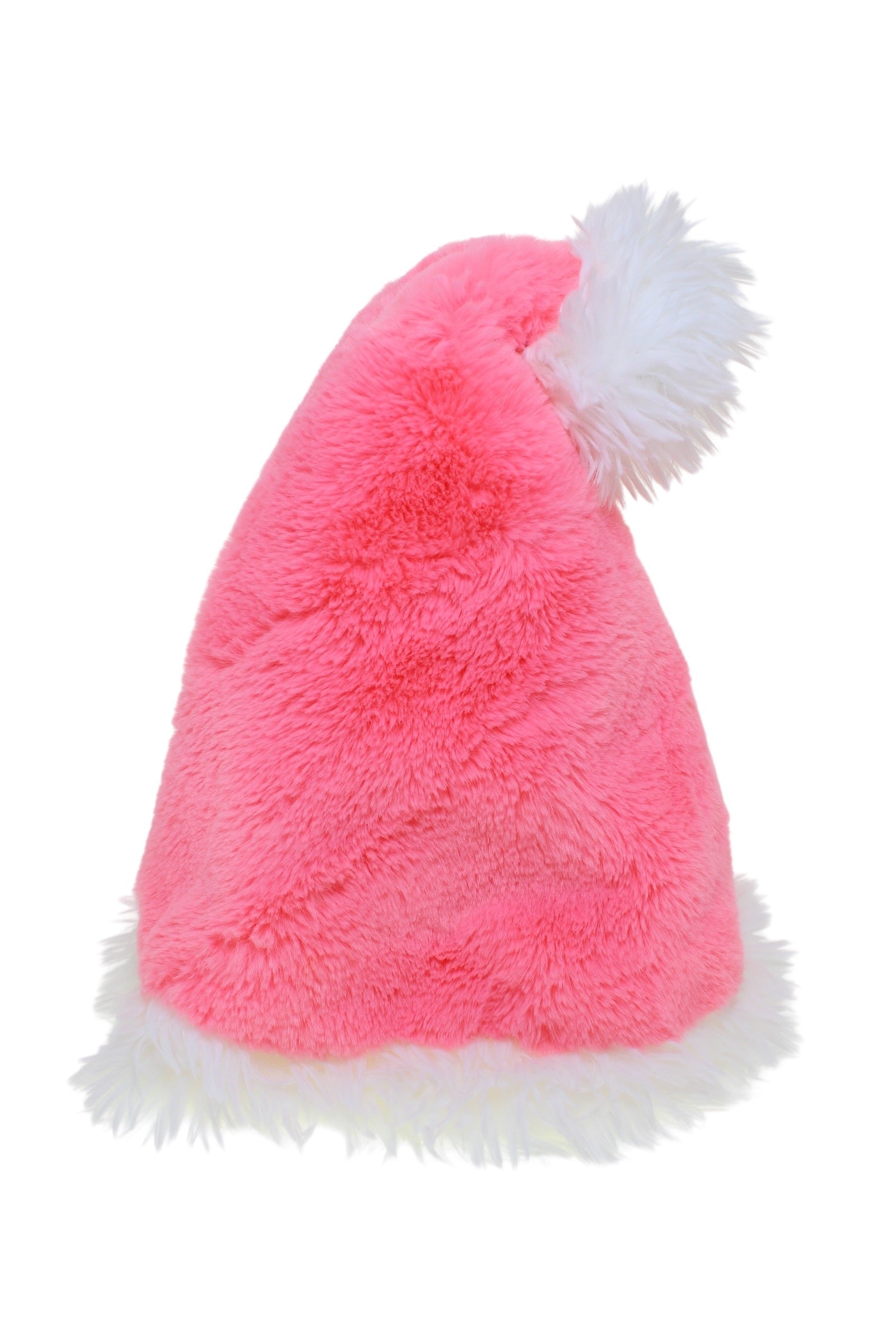 Santa Hat Pink & White 18cm - Christmas Decorations Brisbane