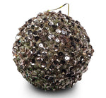 Bauble Sequin Champagne 10cm - Christmas Decorations Brisbane