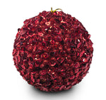 Bauble Sequin Red 10cm - Christmas Decorations Brisbane