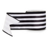 Ribbon Black and White Stripe Wire Satin 9m - Christmas Decorations Brisbane