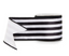 Ribbon Black and White Stripe Wire Satin 9m