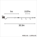 Light Solar Green Cable Warm White 30m - Christmas Decorations Brisbane