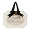 Merry Christmas Frame Black Bow 30cm
