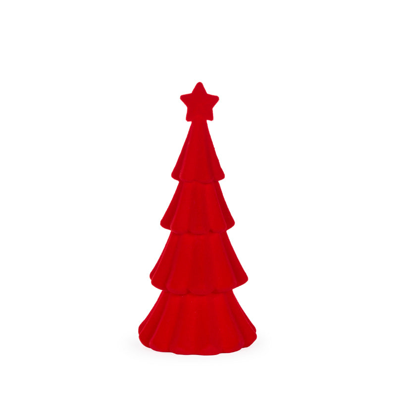 Tree Flocked Red 40cm