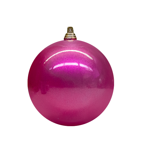Bauble Outdoor UV Stable Pink 100mm - Christmas Decorations Brisbane