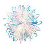 Bauble Flower Iridescent Clear 400mm [ACR] - Christmas Decorations Brisbane