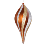 Teardrop Spiral Copper with Glitter Gold and Silver 40cm - Christmas Decorations Brisbane