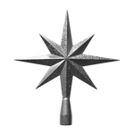 Tree Topper Star Glitter Silver 40cm - Christmas Decorations Brisbane