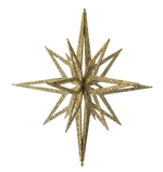 Star 3D Glitter Gold 60cm - Christmas Decorations Brisbane