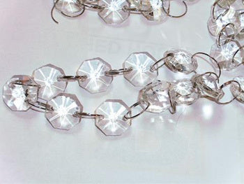 Garland Diamond Octagons Clear 1.82m [ACR] - Christmas Decorations Brisbane
