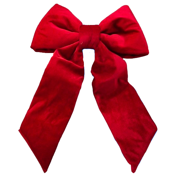 Large Velvet Bow Red 90cm x 100cm - Christmas Decorations Brisbane