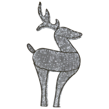 Deer LED White Lights White Wire 1.1L 3D - Christmas Decorations Brisbane