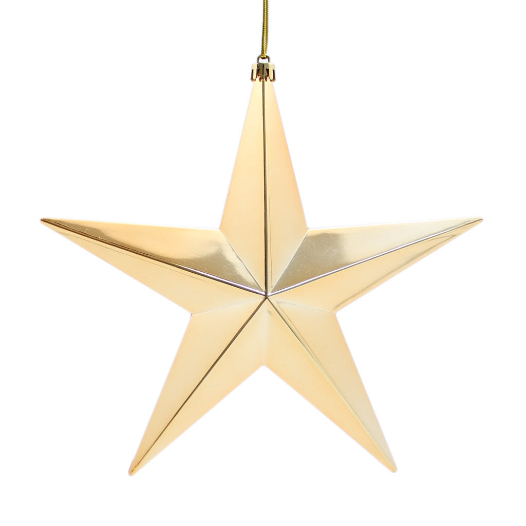 Bauble Shiny Star Gold 300mm - Christmas Decorations Brisbane