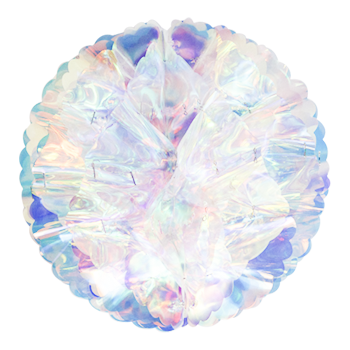 Bauble Honeycomb Iridescent Clear 400mm