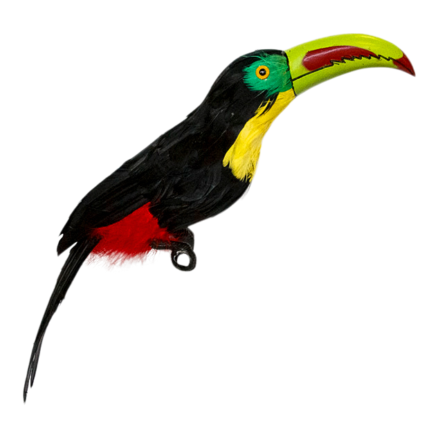 Toucan Black, Yellow, Green and Red 56cm - Christmas Decorations Brisbane