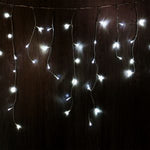 Light Icicle Solar Cool White 14m - Christmas Decorations Brisbane
