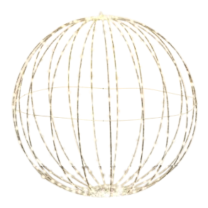Foldable Sphere Warm White LED Metal 60cm - Christmas Decorations Brisbane