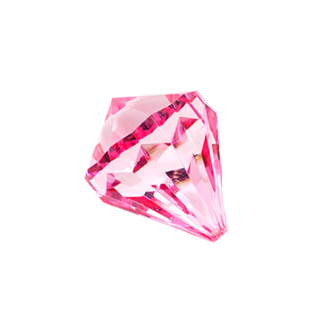 Bead Diamond Acrylic Pink - Christmas Decorations Brisbane