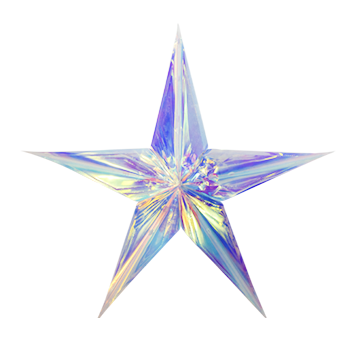 Star 5 Point Iridescent Clear 1.2m - Christmas Decorations Brisbane