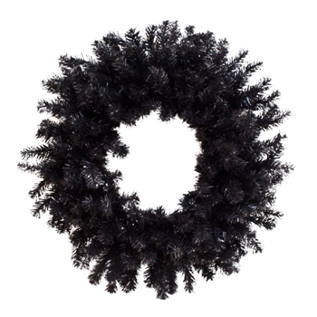 Wreath Black Shiny 70cm